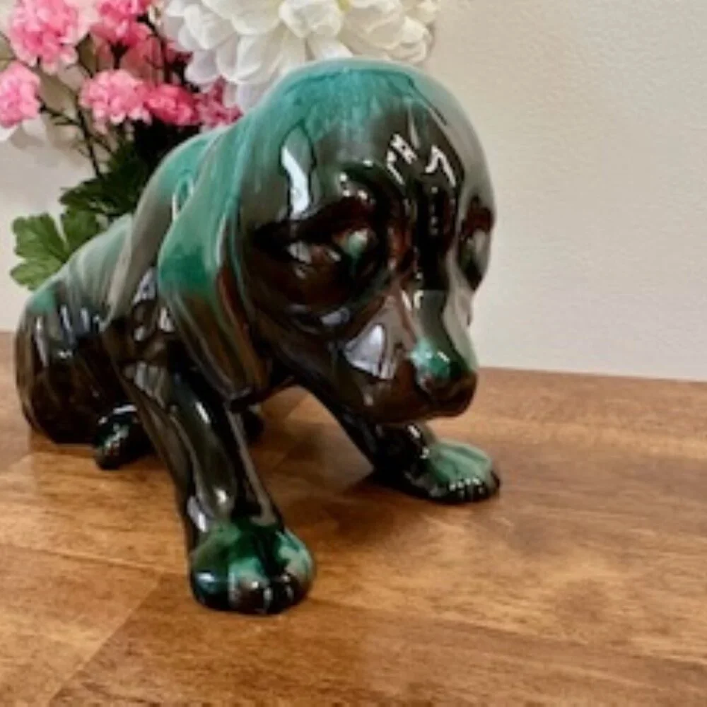 Adorable Blue Mountain Pottery Puppy Figurine‎ BMP Vintage Dog Canada - Picture 3 of 5